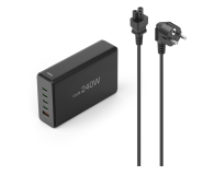 Stacja dokująca do laptopa Hama STACJA ŁADUJĄCA O MOCY 240W,4X USB-C, 1X USB-A, CZARNA